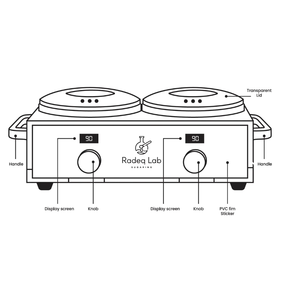 Radeq Lab Sugaring Double Warmer rosa/vit