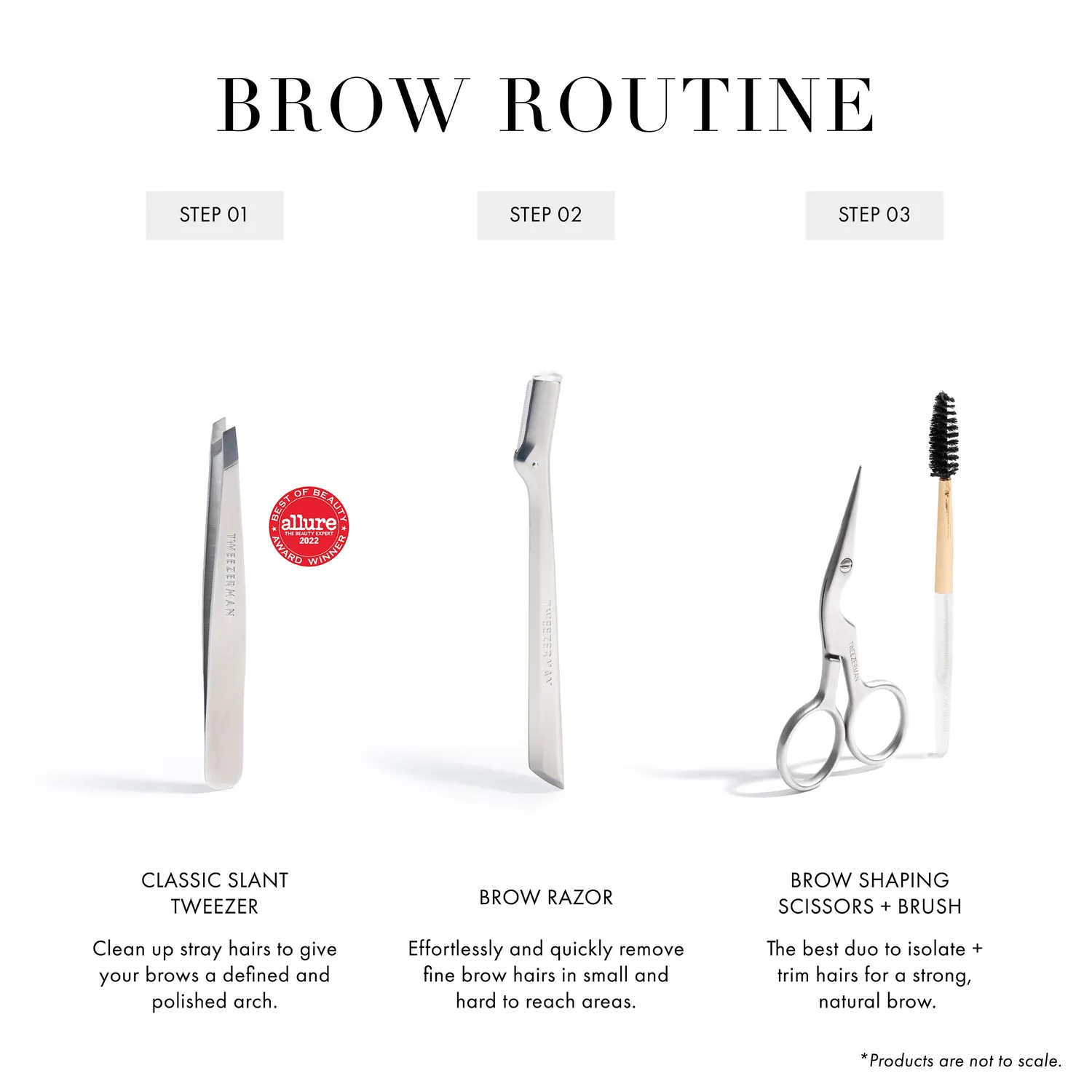 Tweezerman Brow Razor ögonbrynsrakhyvel precision