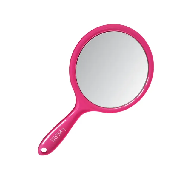 Lycon Mirror handspegel rosa 5x förstoring dubbelsidig