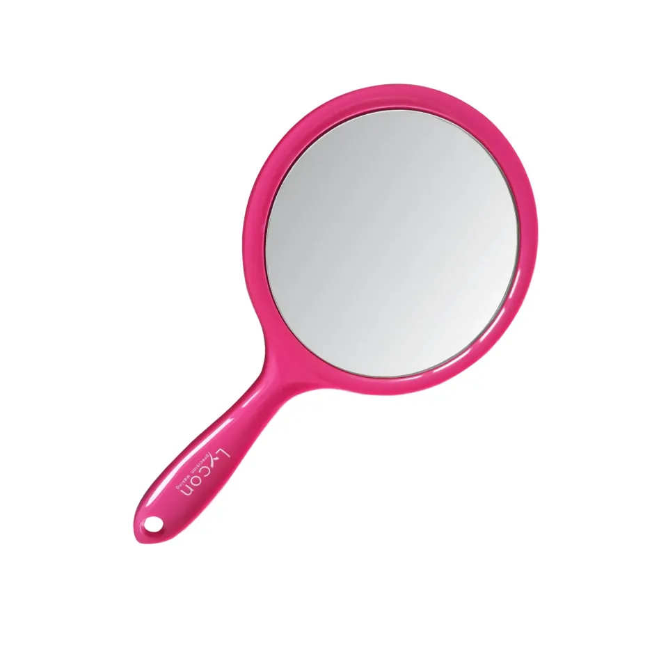 Lycon Mirror handspegel rosa 5x förstoring dubbelsidig