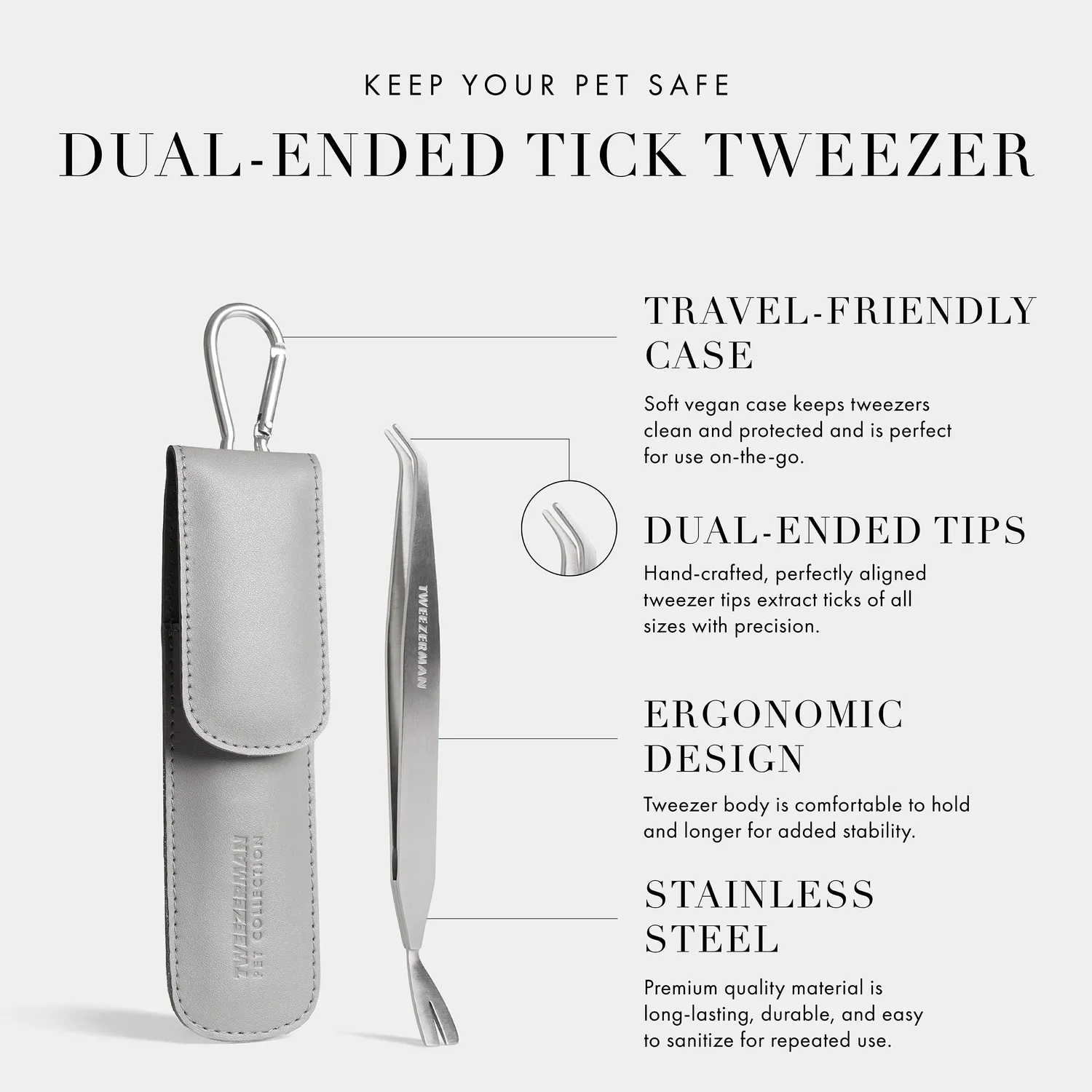 Tweezerman Tick Removal fästingpincett kit 2-delat