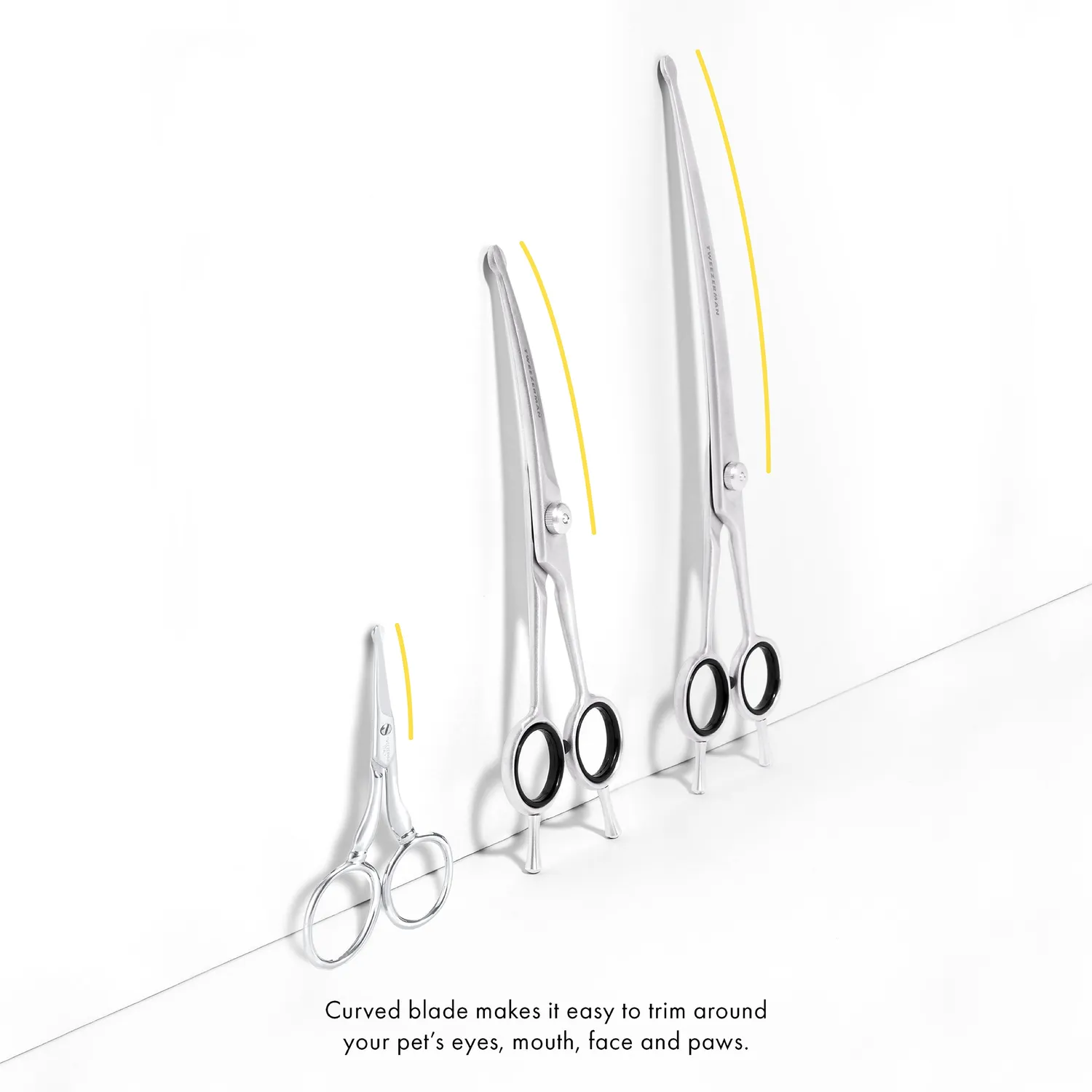 Tweezerman Curved Grooming Shears 7 pälssax böjd