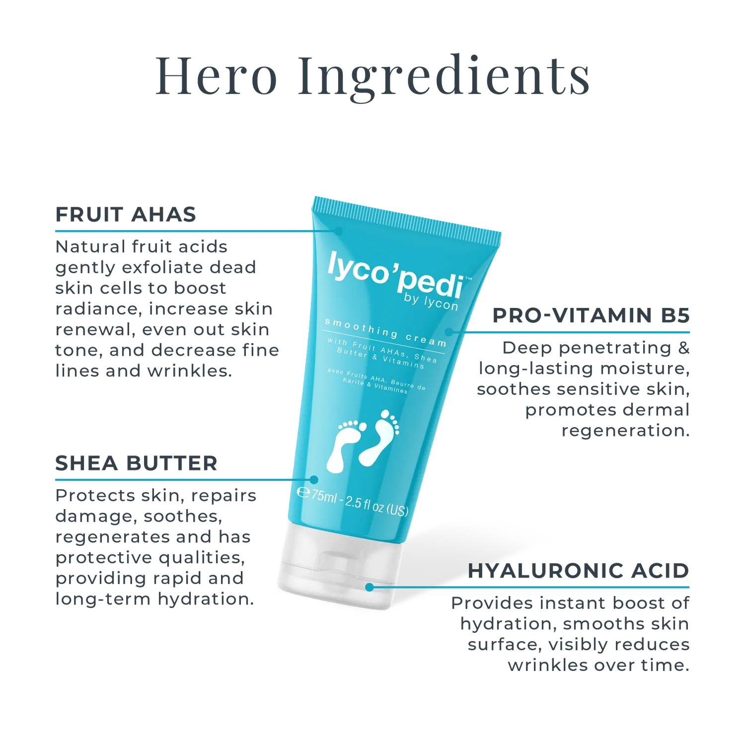 Lycon LycoPedi Smoothing Cream fotkräm 75ml mjukgörande