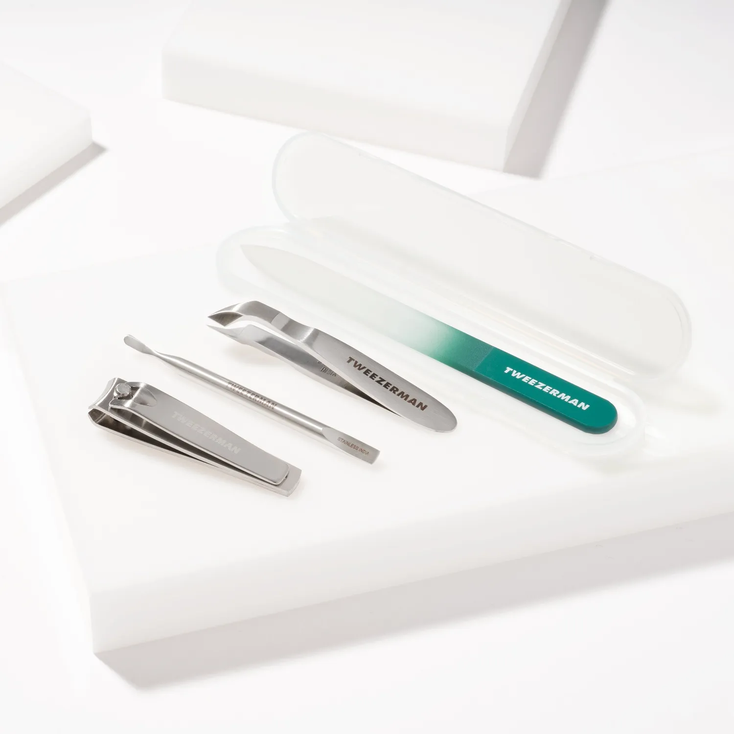 Tweezerman Emerald Shimmer nagelset limited edition