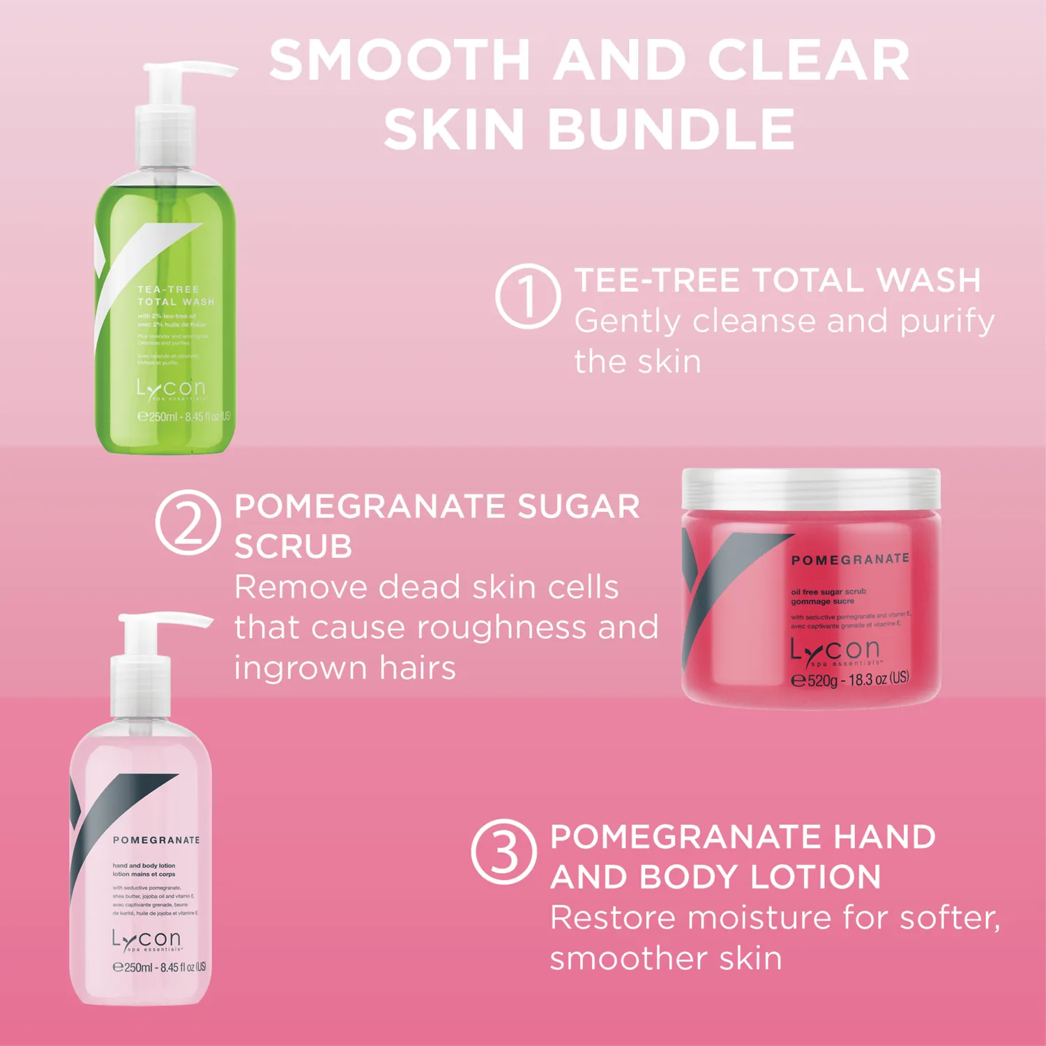 Lycon Smooth & Clear Bundle hudvårdsset 3-steg