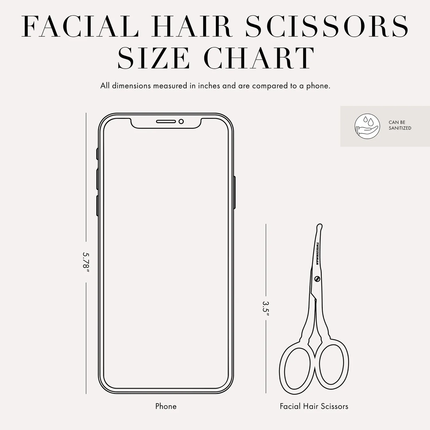 Tweezerman Facial Hair Scissors ansiktssax rundad spets