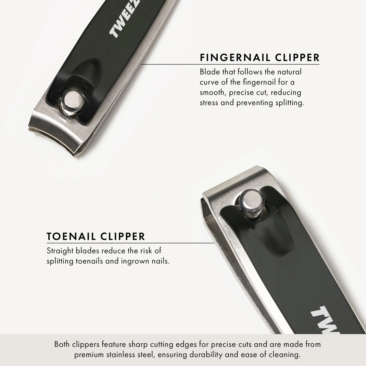 Tweezerman Combo Clipper Set nagelklippare 2-pack rostfritt