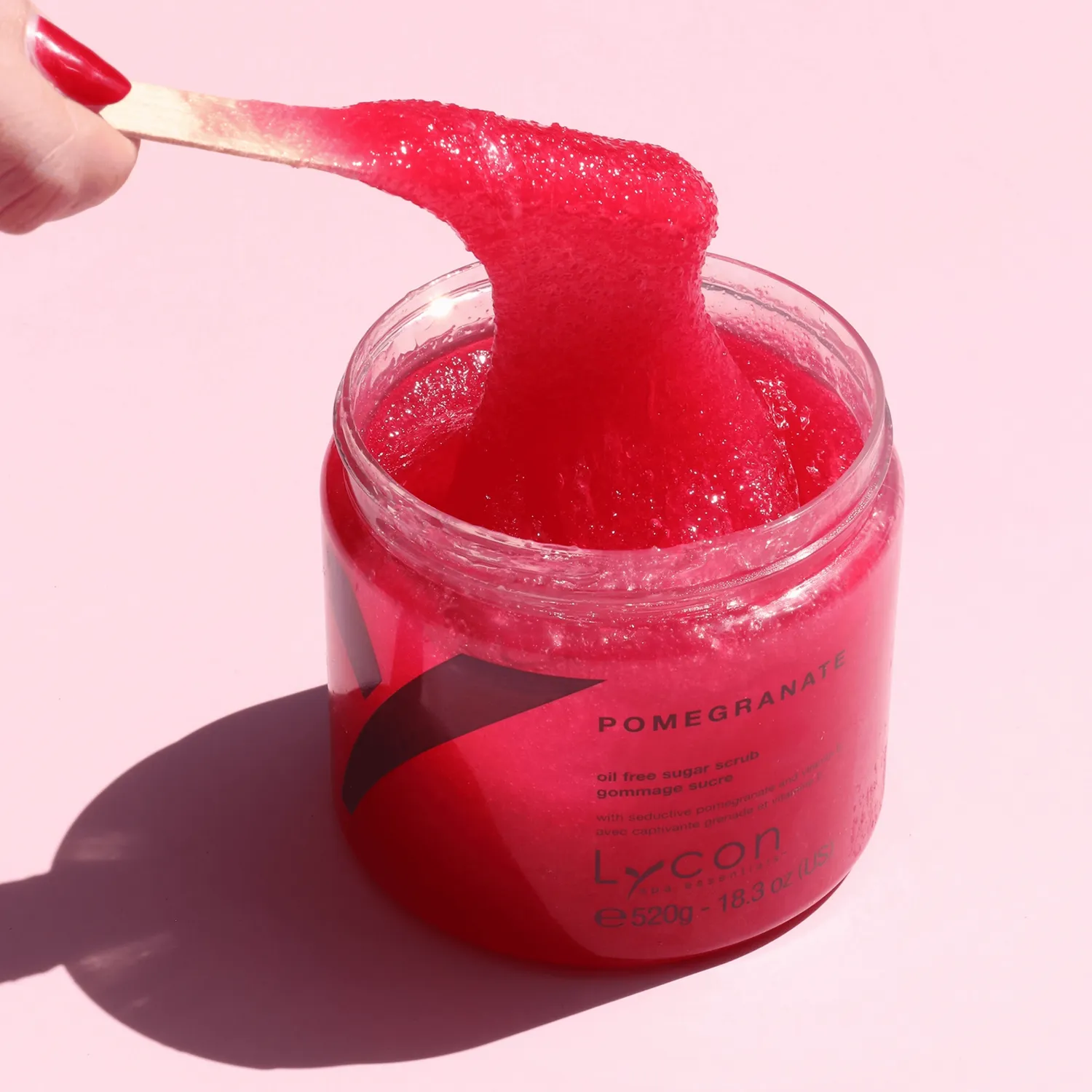 Lycon Pomegranate Sugar Scrub kroppspeeling 520 g oljefri
