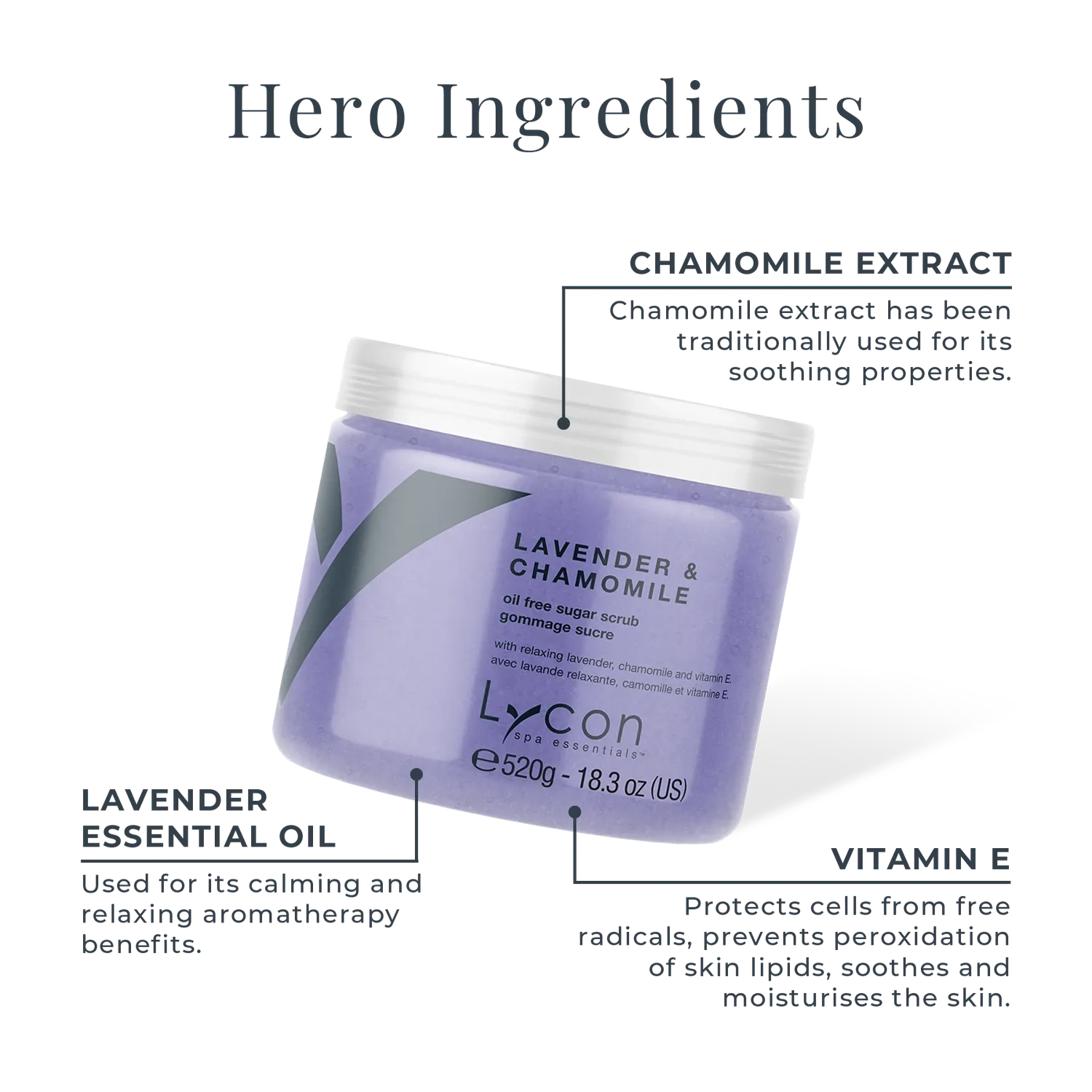 Lycon Lavender Chamomile Sugar Scrub sockerskrubb 520 g