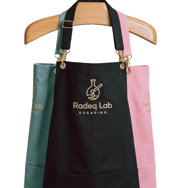 Radeq Lab Professional Apron förkläde Black&Gold vattenavvisande