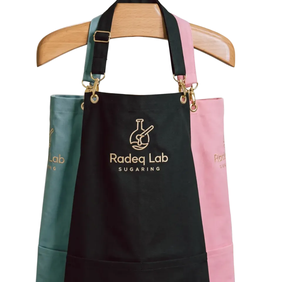 Radeq Lab Professional Apron förkläde Black&Gold vattenavvisande