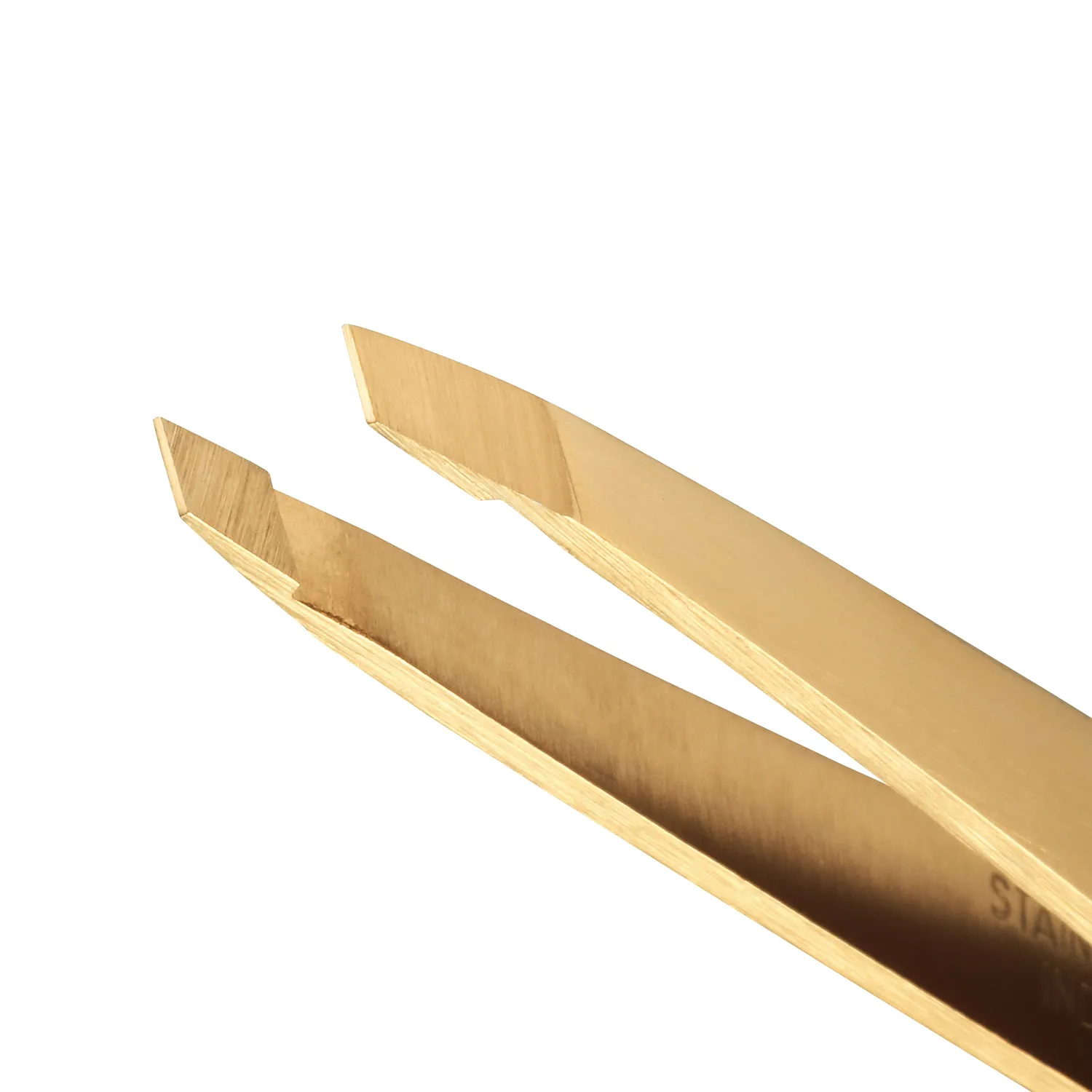 Tweezerman Ultra Precision slant pincett titanium guld