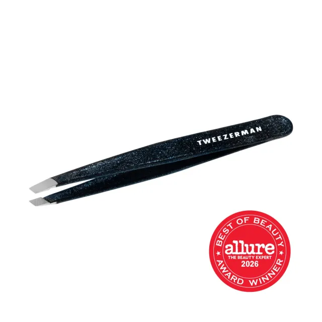 Tweezerman Dusted Onyx Slant pincett sned svart