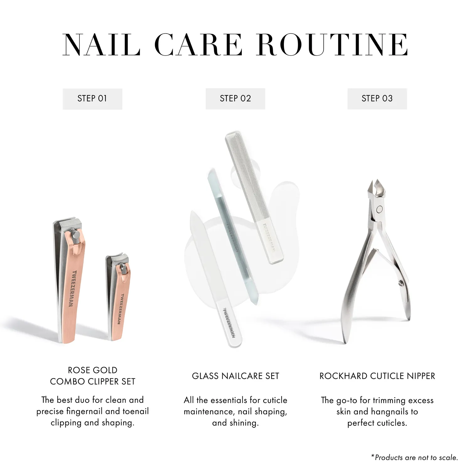 Tweezerman Rose Gold Combo Clipper Set nagelklippare 2-pack