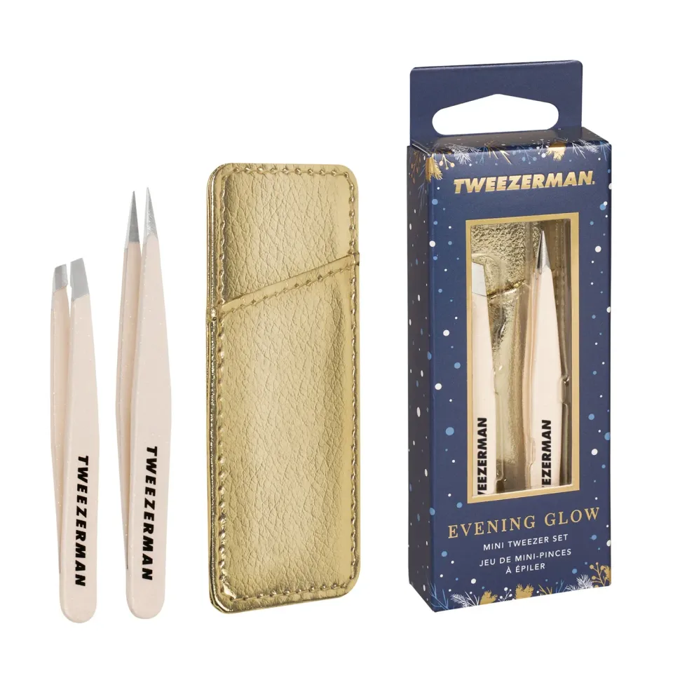 Tweezerman Evening Glow Mini Tweezer Set pincettset presentask