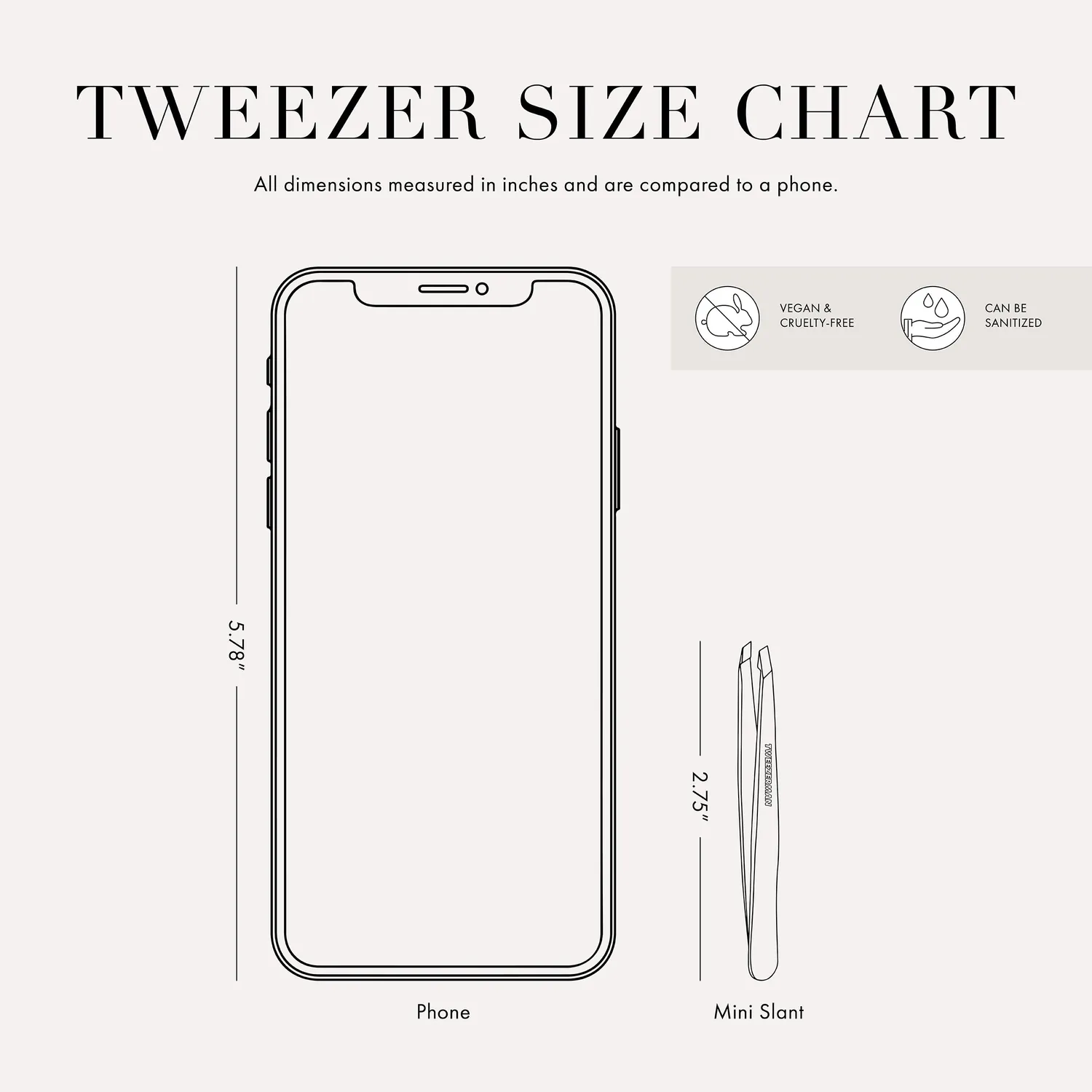 Tweezerman Mini Slant Bahama Blue pincett mini