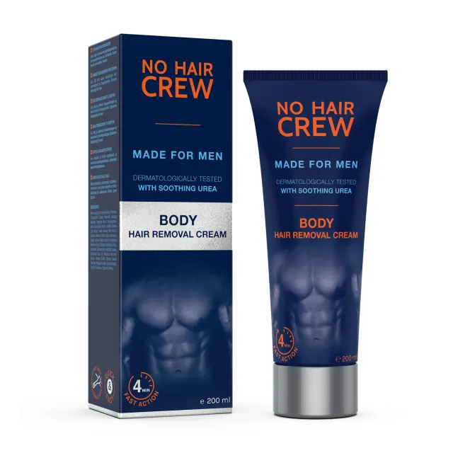 No Hair Crew Body hårborttagningskräm för män 200 ml grovt hår