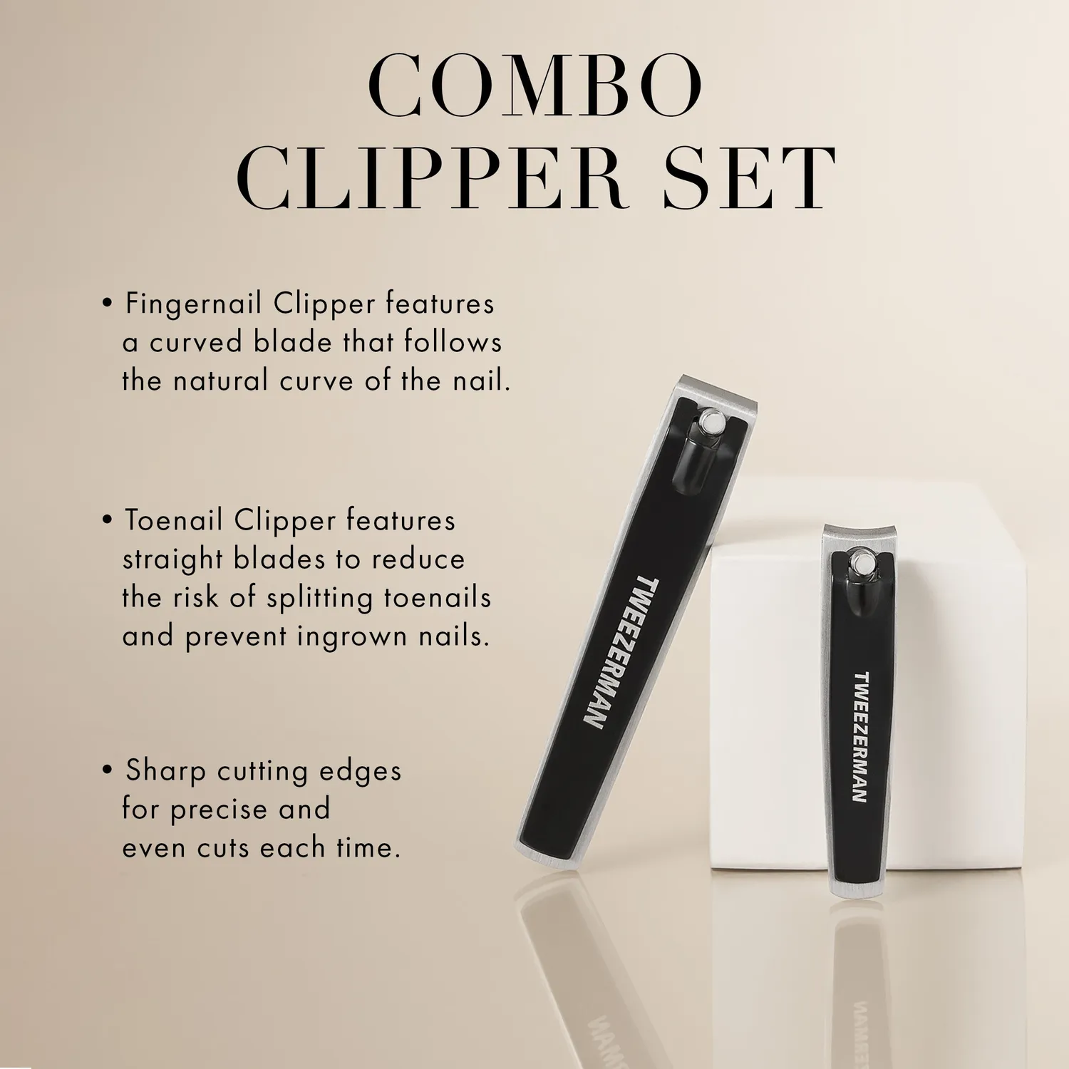 Tweezerman Combo Clipper Set nagelklippare 2-pack rostfritt