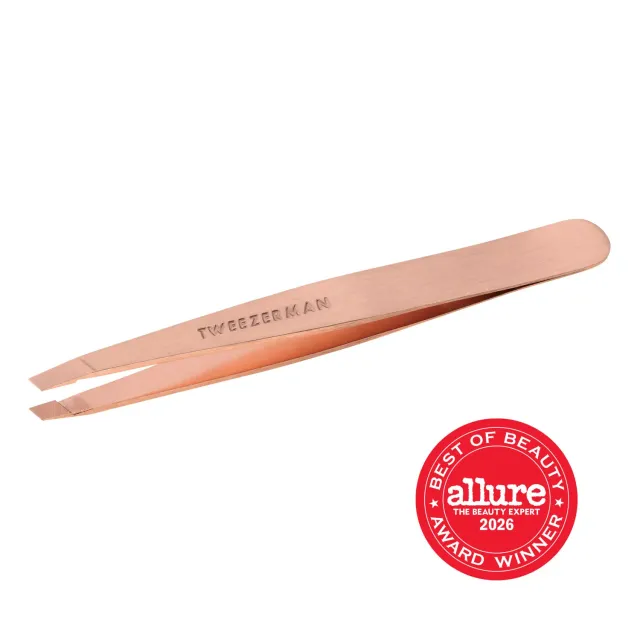 Tweezerman Slant pincett roséguld precision