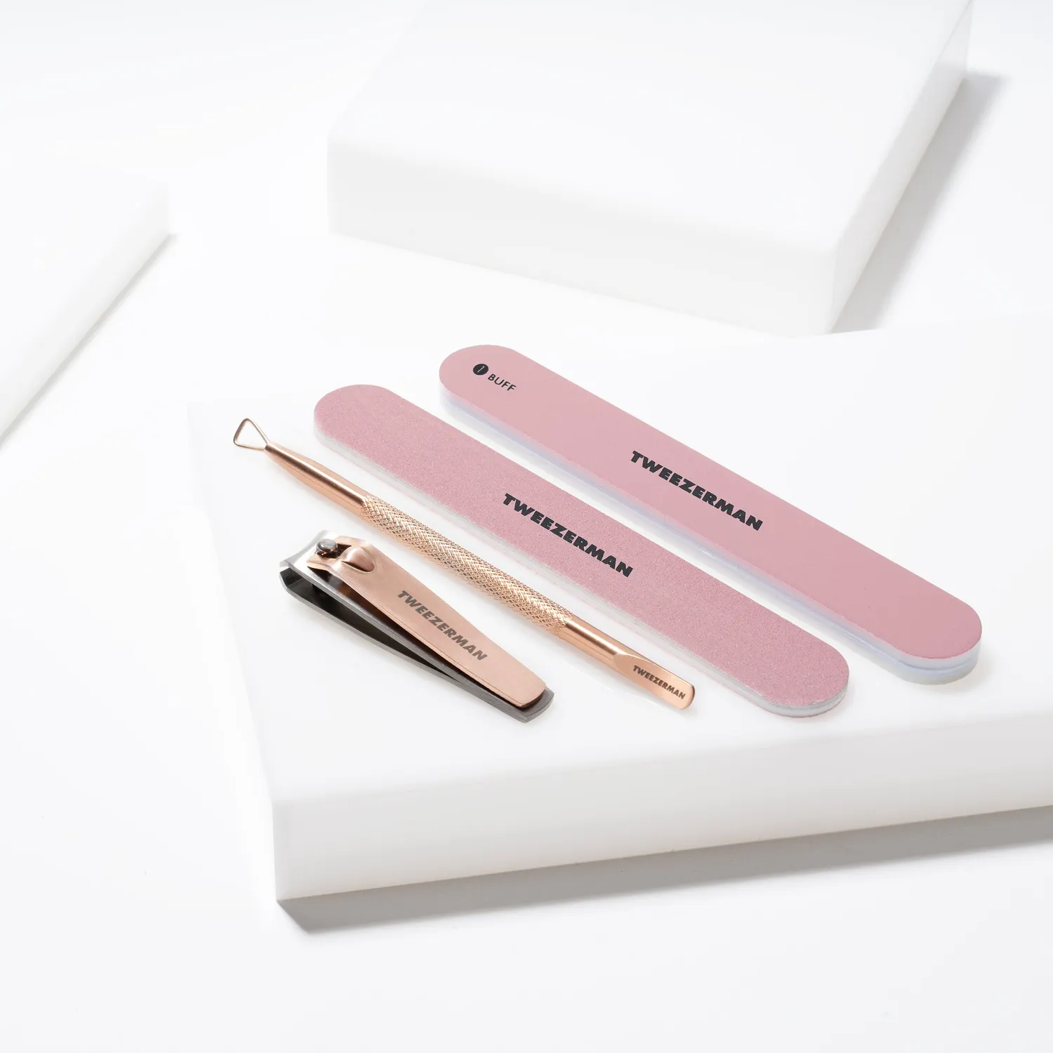 Tweezerman Rose Gold manikyrset 4-delar