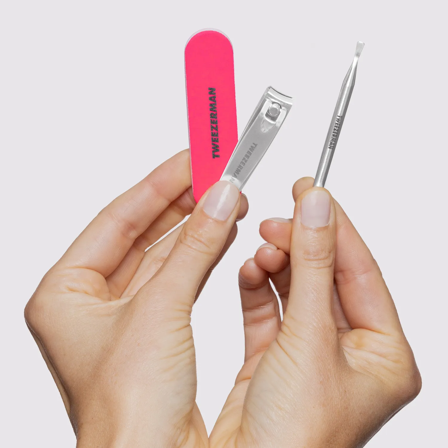 Tweezerman Mini Neon nagelvårdskit resa