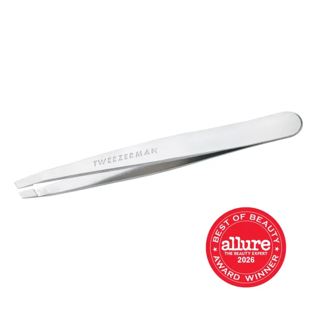 Tweezerman Platinum Silver slant pincett pärlemor