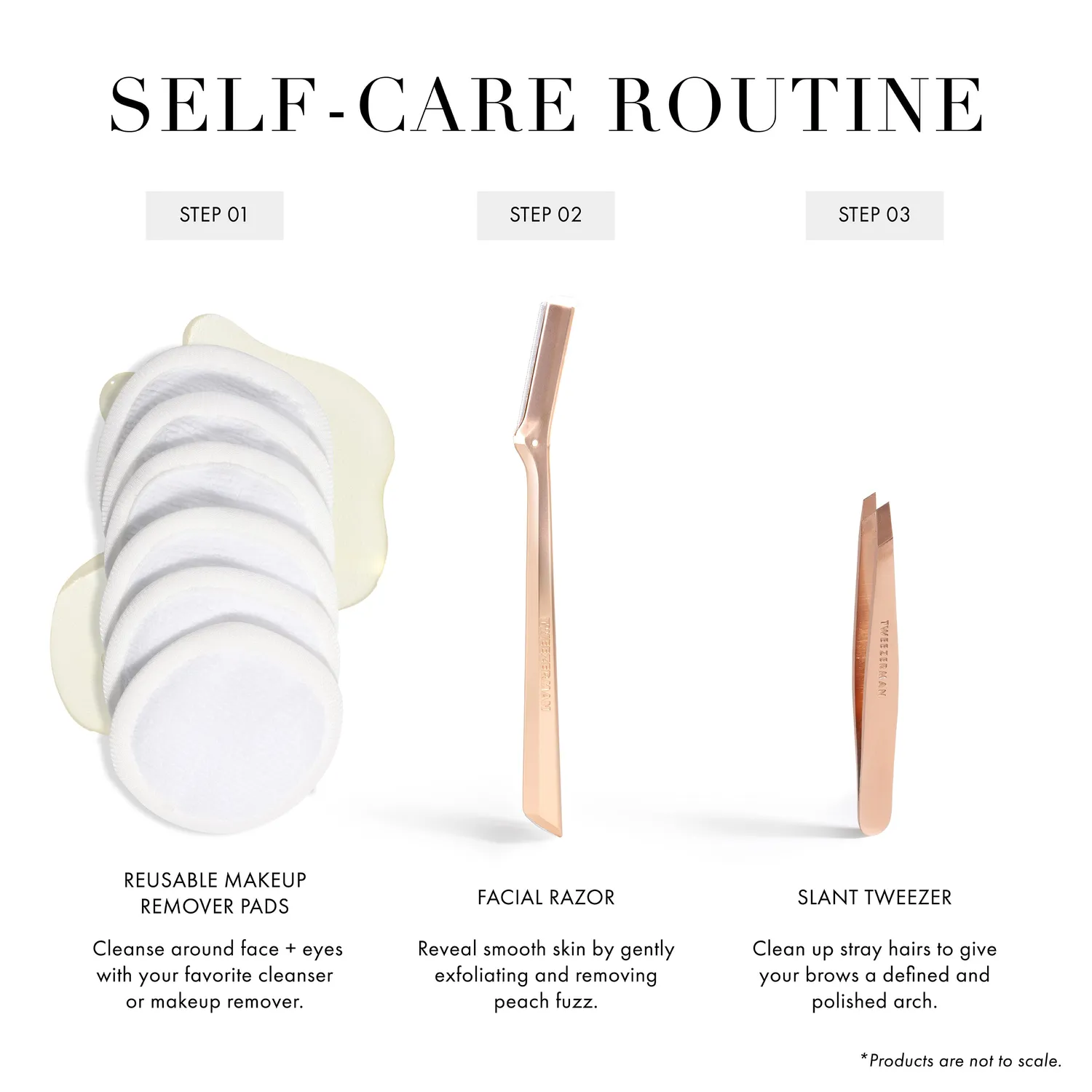 Tweezerman Rose Gold ansiktsrakhyvel roseguld