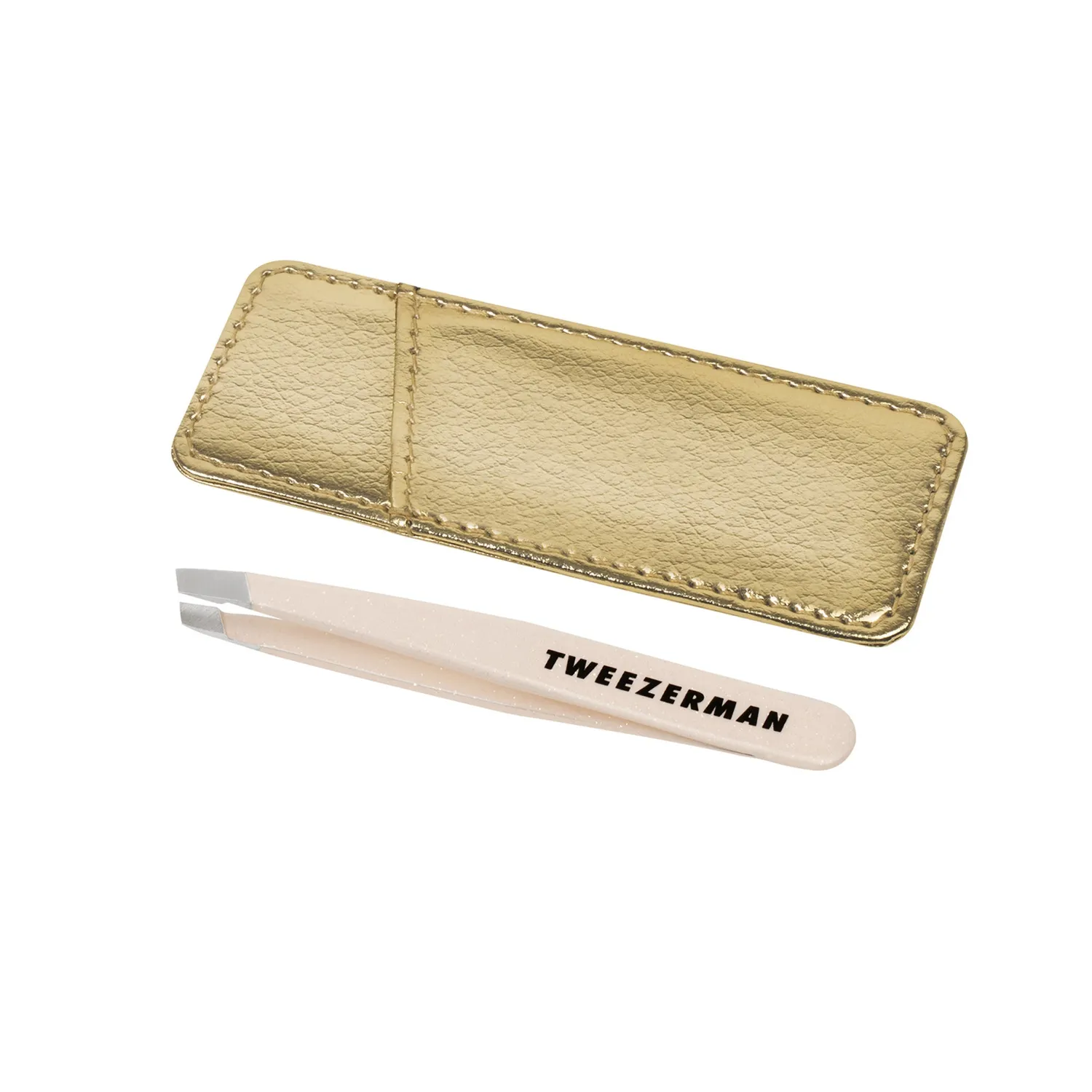 Tweezerman Evening Glow Mini Slant pincett med fodral