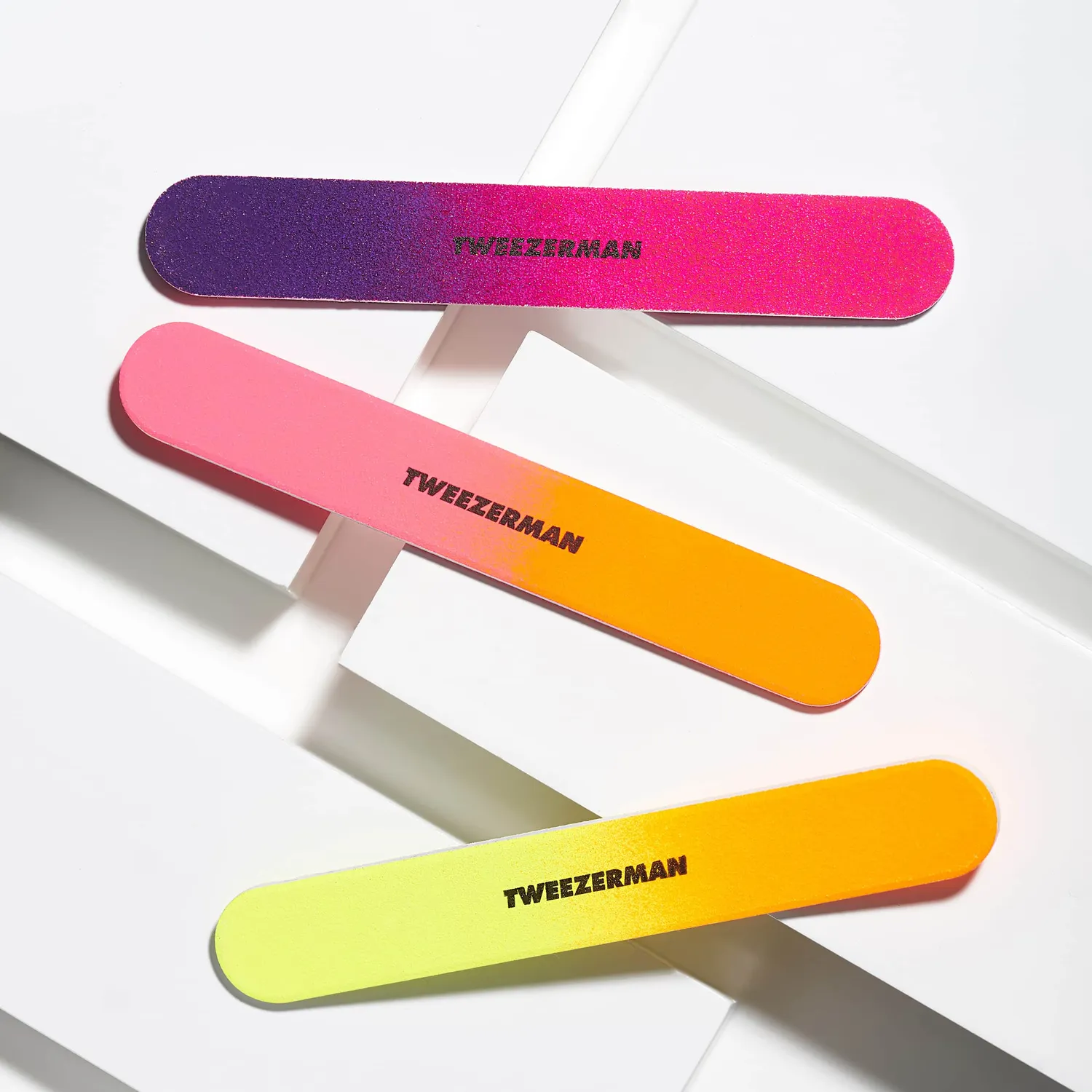 Tweezerman Neon Filemates nagelfil 3-pack grovlek