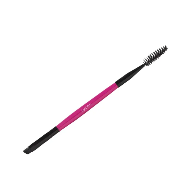 Lycon Dual-Ended Eyebrow Brush brynborste rosa