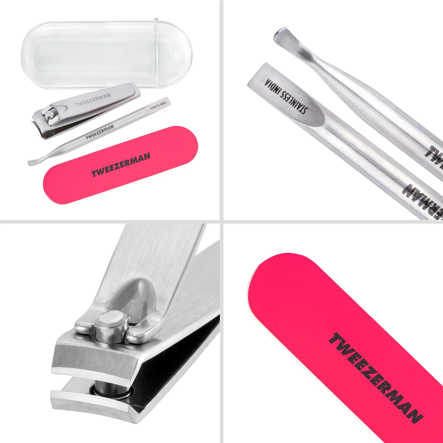 Tweezerman Mini Neon nagelvårdskit resa
