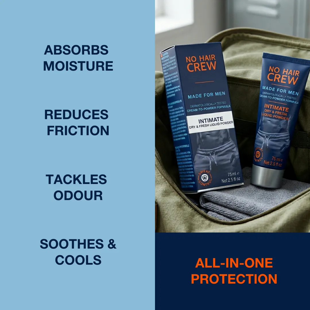 No Hair Crew Intimate Dry & Fresh flytande puder 75 ml kylande