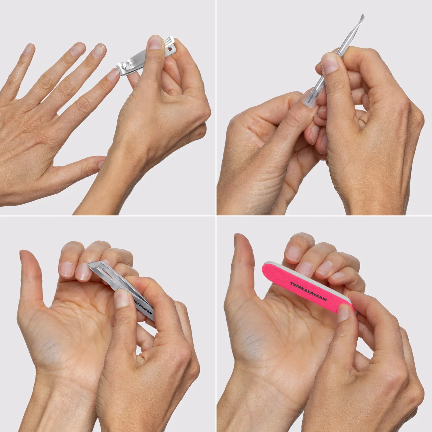 Tweezerman Mini Neon nagelkit neon för resan