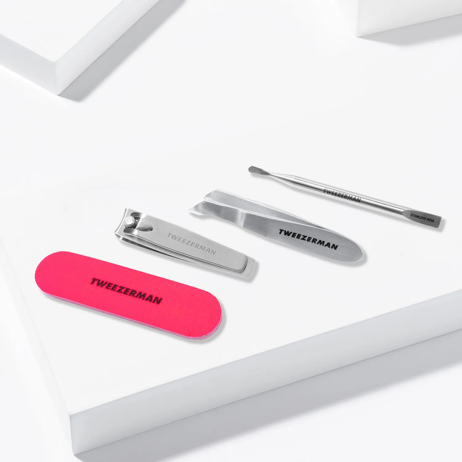 Tweezerman Mini Neon nagelkit neon för resan