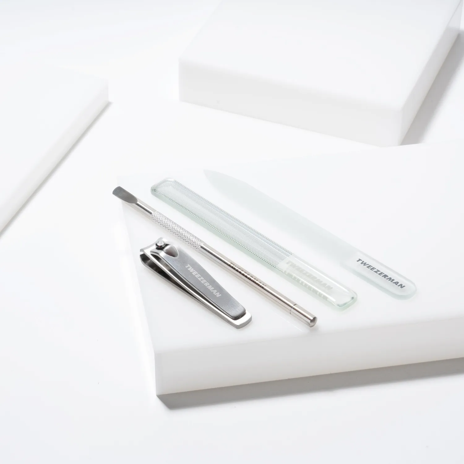 Tweezerman Glass Manicure Set manikyrset glasfil skonsam