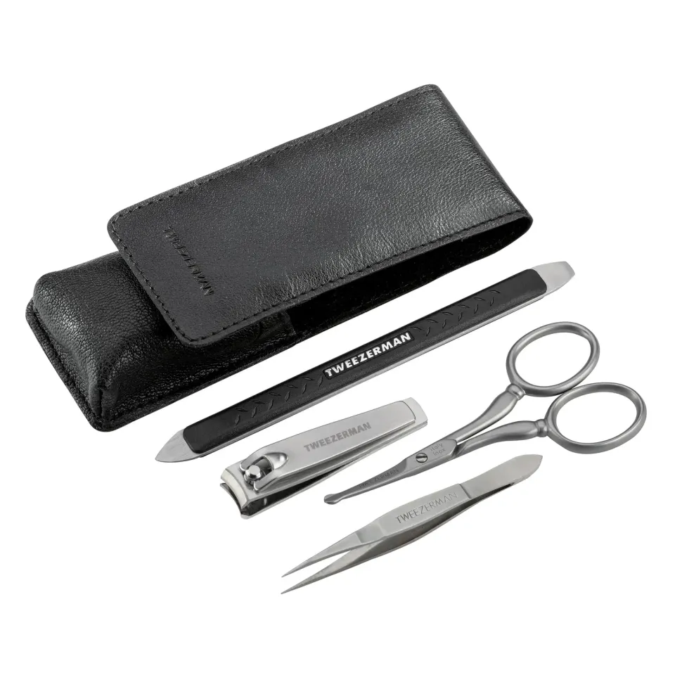Tweezerman Essential Grooming Kit set med fodral