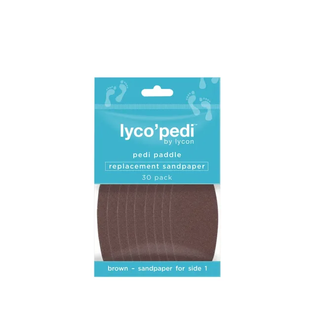 Lycon Lyco'pedi sandpapper 30-pack grov och fin