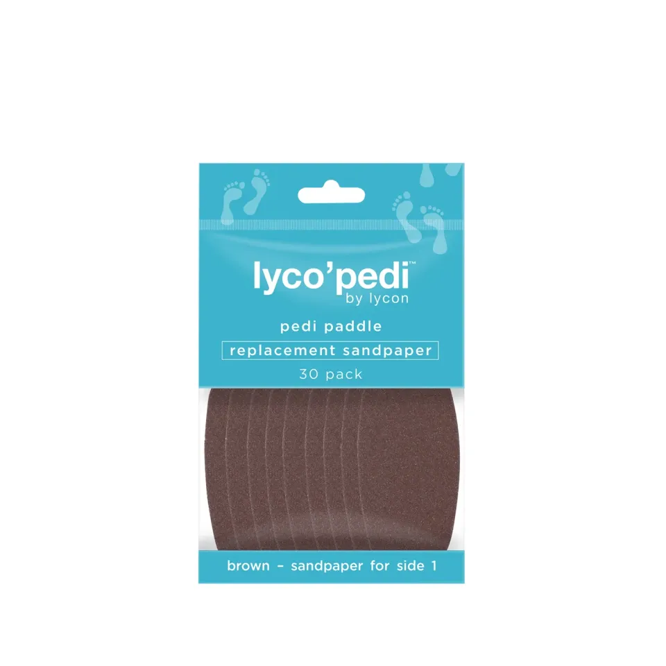 Lycon Lyco'pedi sandpapper 30-pack grov och fin