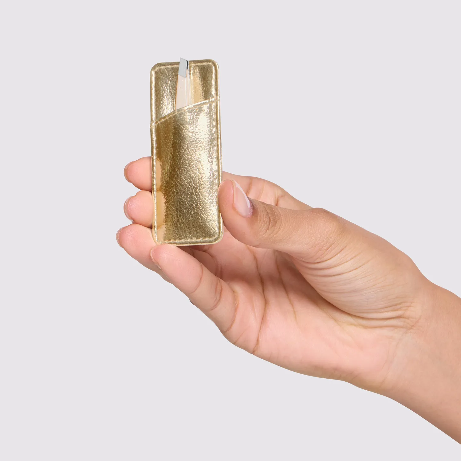 Tweezerman Evening Glow Mini Slant pincett med fodral