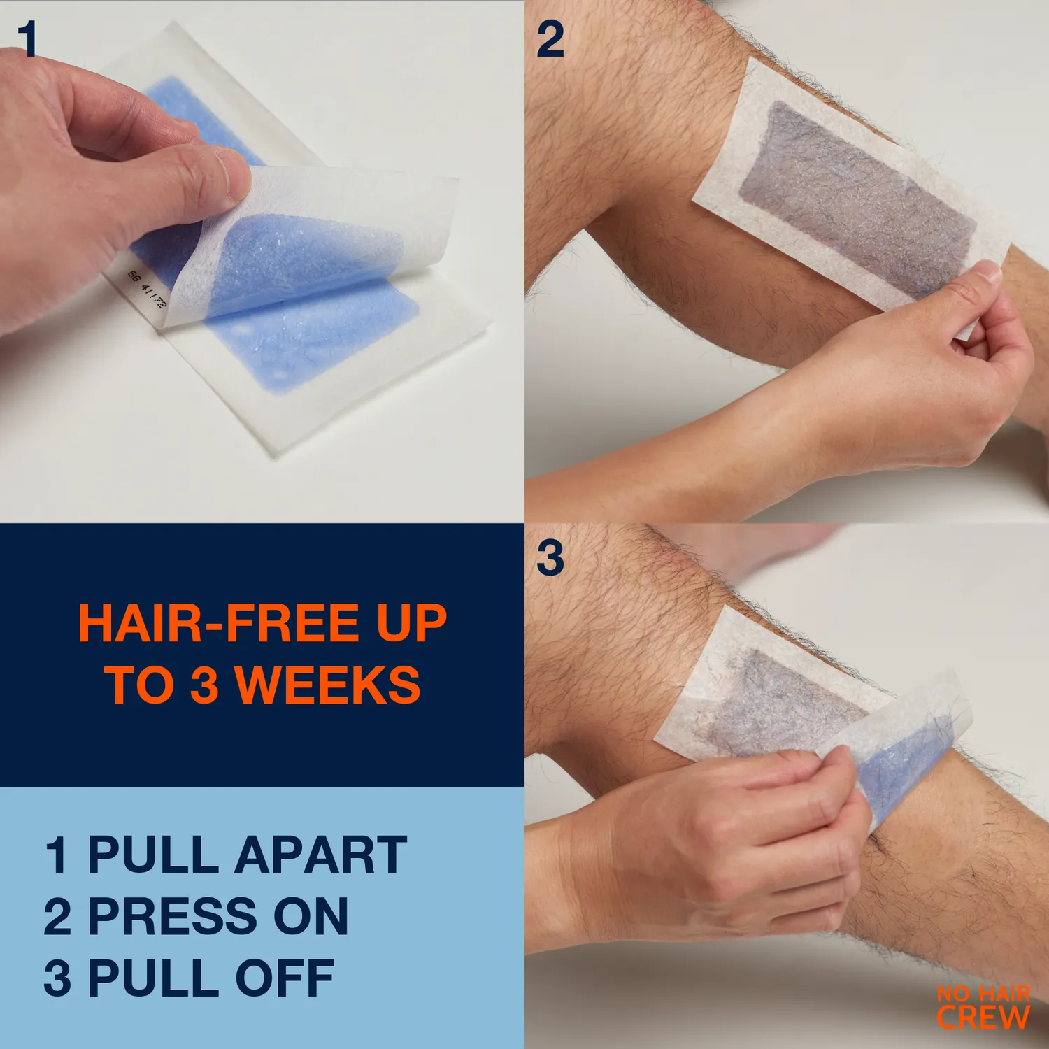 No Hair Crew vaxremsor kropp 20-pack grov hårväxt