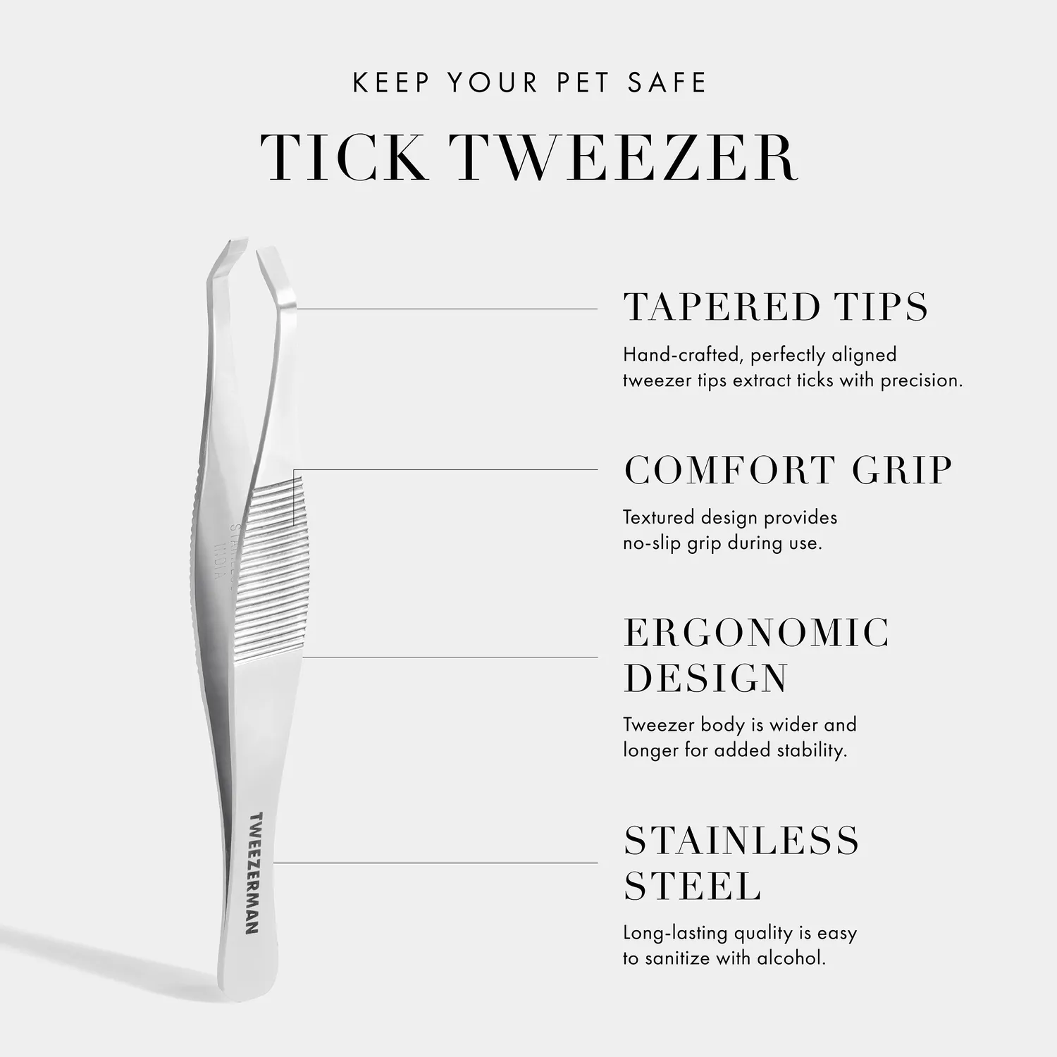 Tweezerman Tick Removal fästingpincett husdjur