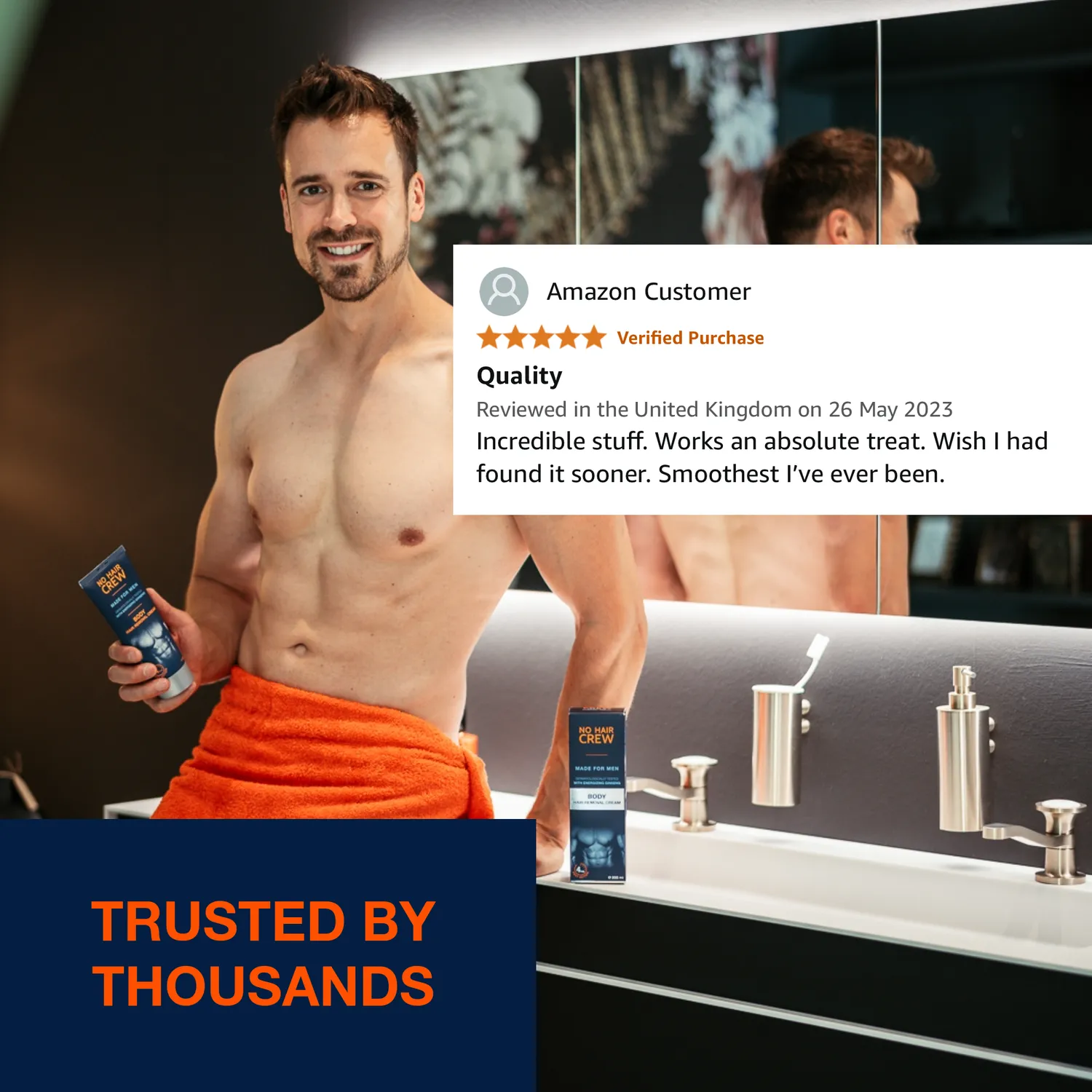 No Hair Crew Body hårborttagningskräm för män 200 ml grovt hår