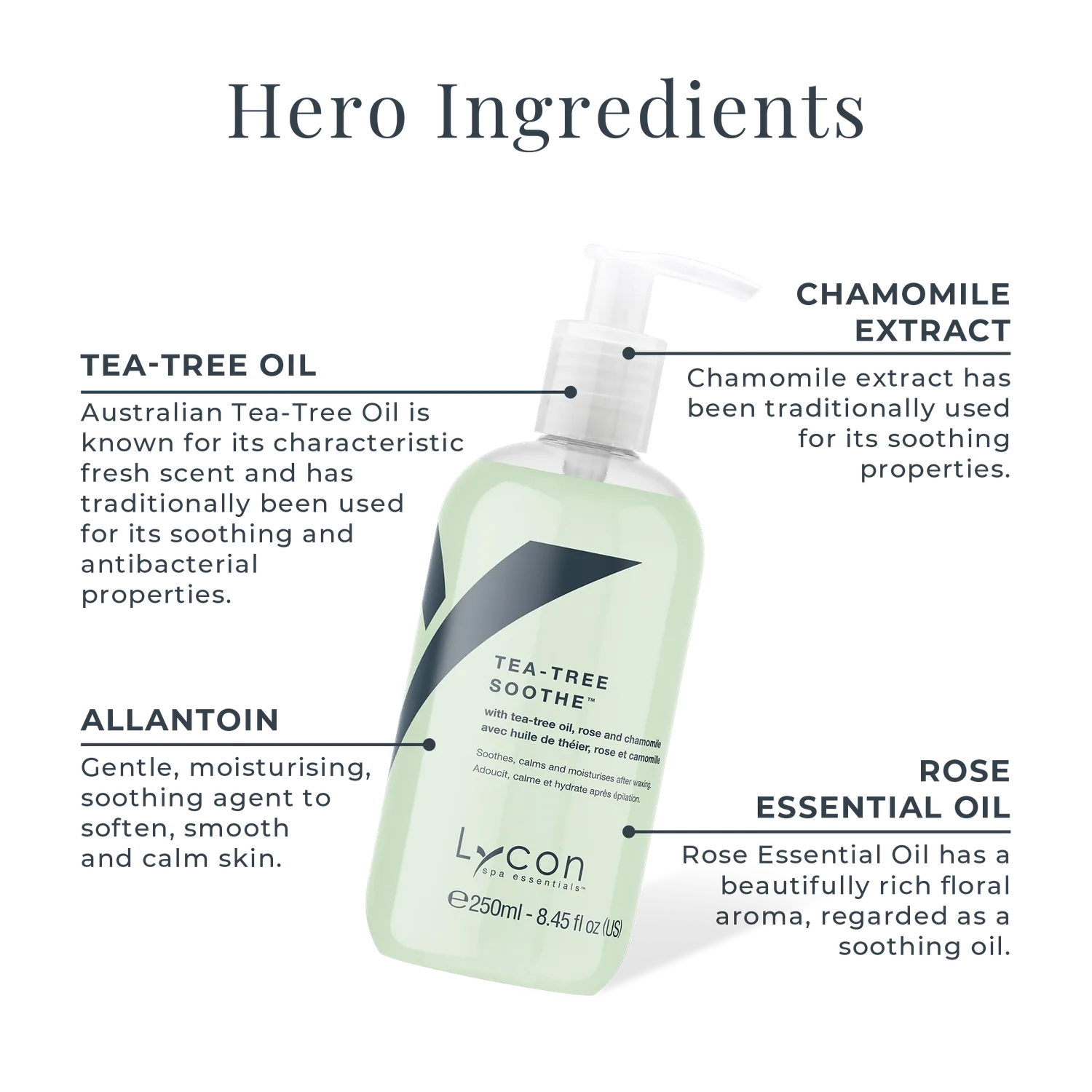 Lycon Tea-Tree Soothe lotion 250 ml lätt antibakteriell