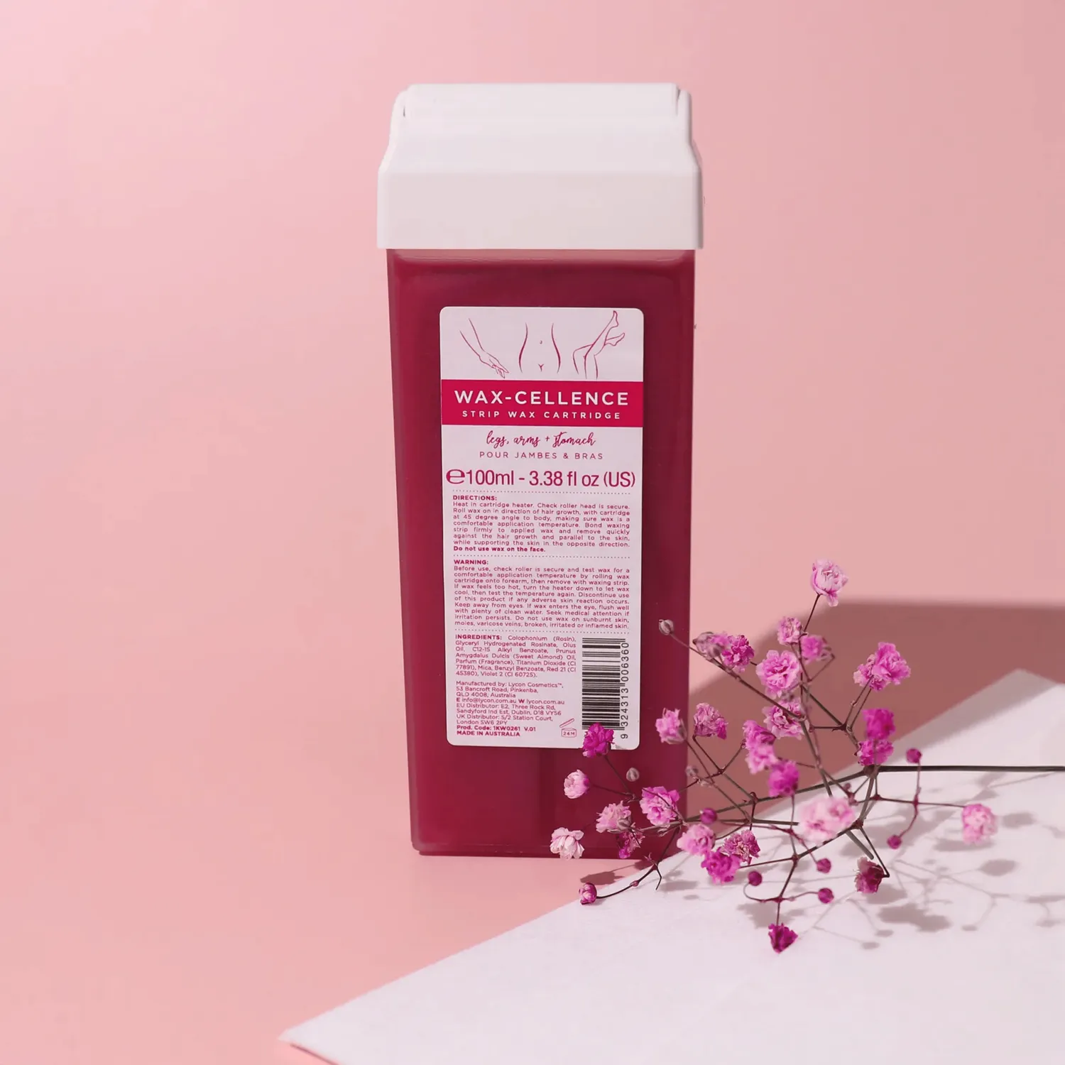 Lycon Wax-cellence Strip Wax patronvax 100ml jordgubb