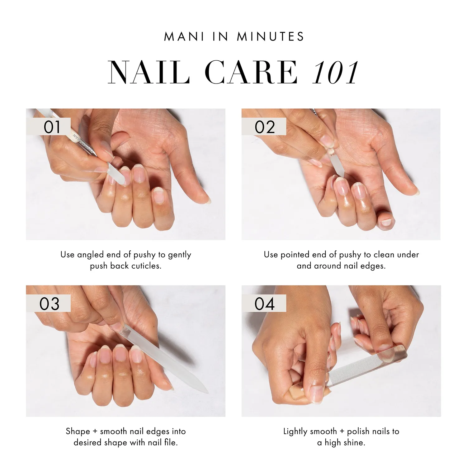 Tweezerman Glass Nailcare nagelkit i glas