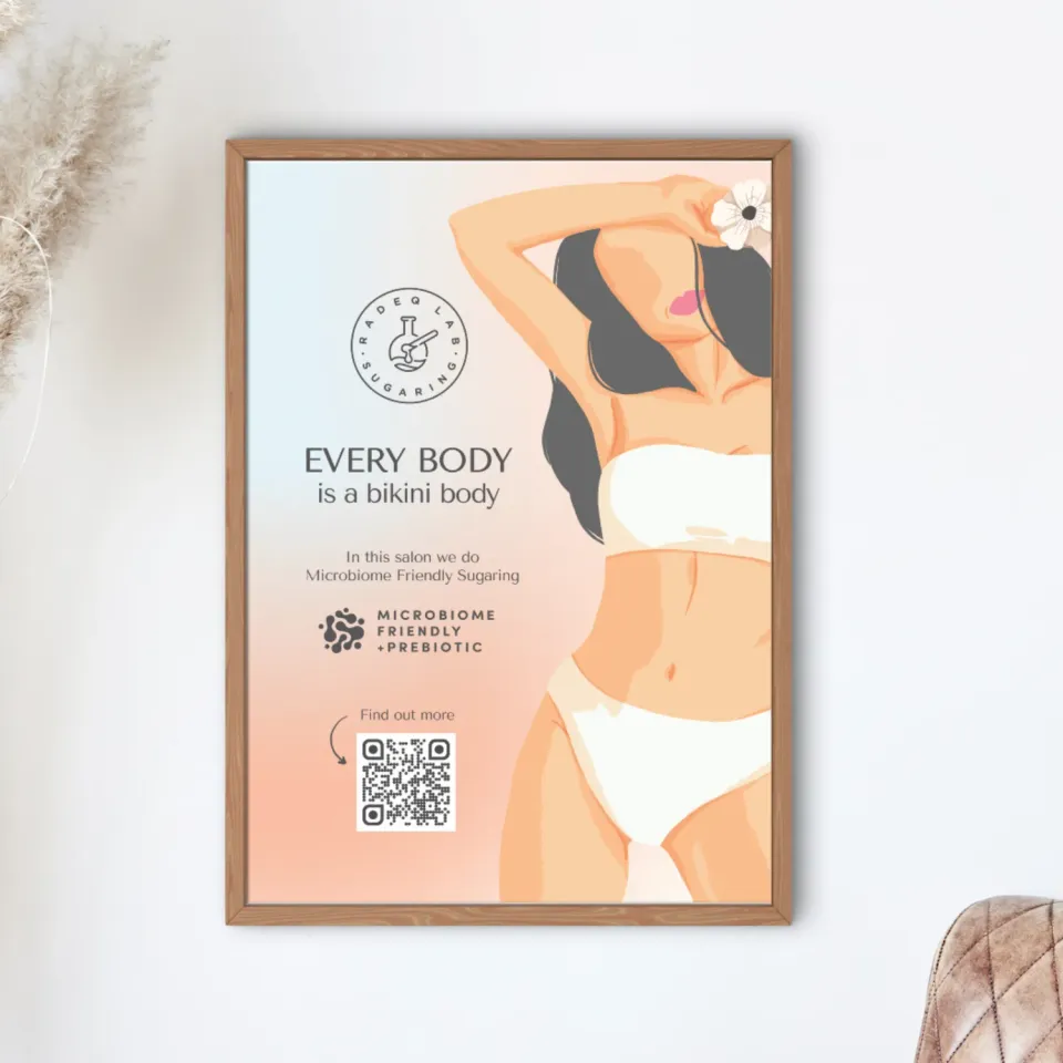 Radeq Lab Every body is a bikini body poster A2 salong