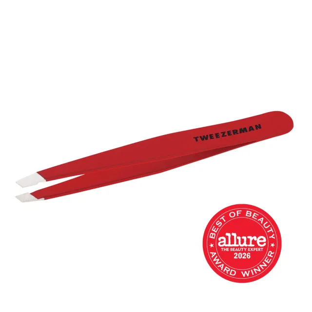 Tweezerman Signature Red Slant Tweezer pincett röd sned