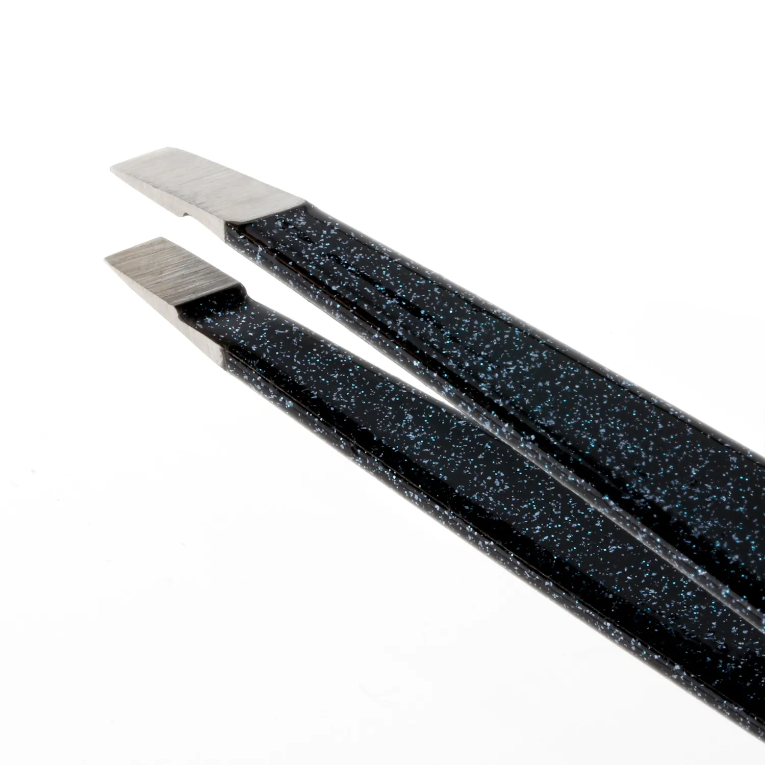 Tweezerman Dusted Onyx Slant pincett sned svart