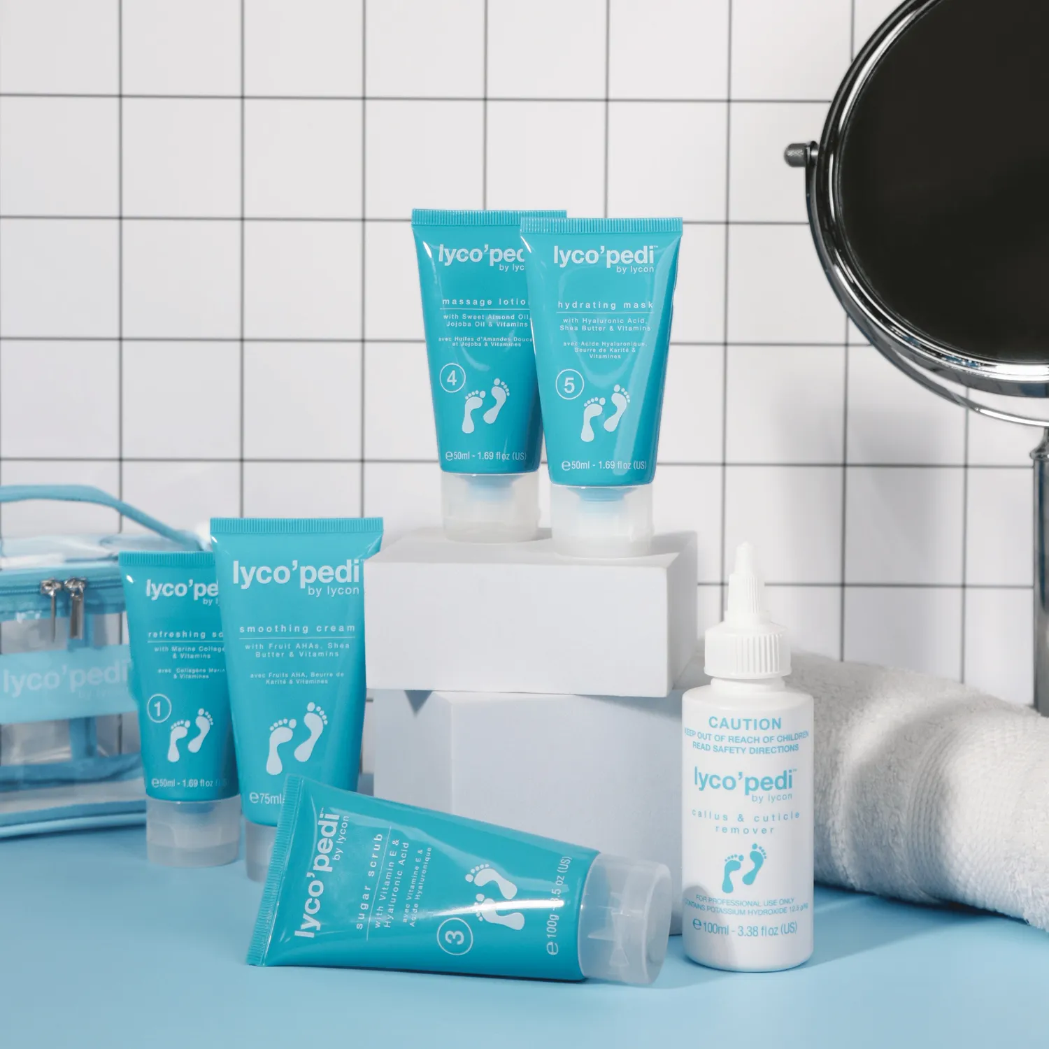 Lycon lyco'pedi Mini Kit fotvårdskit för trötta fötter