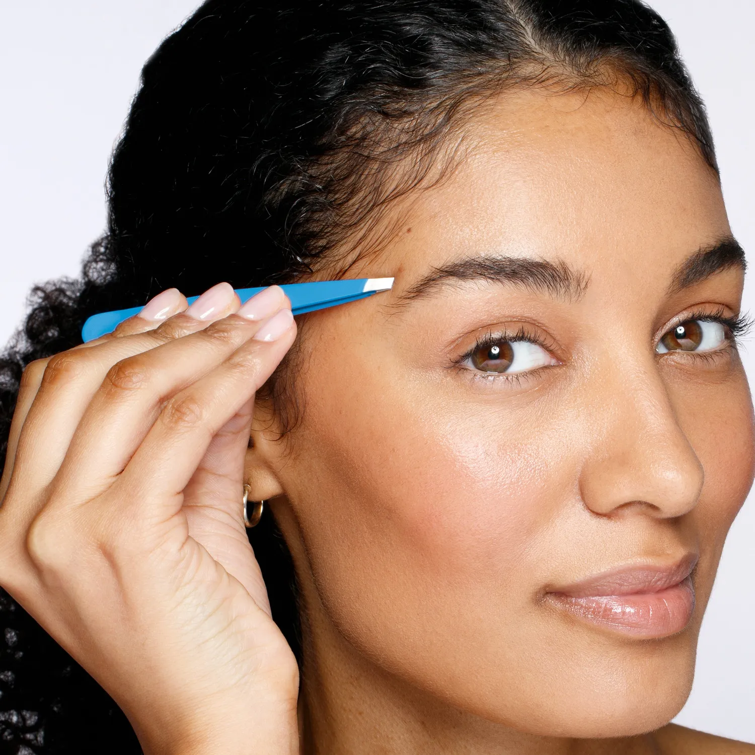 Tweezerman Blue Jewel Slant pincett blå precisions-spets